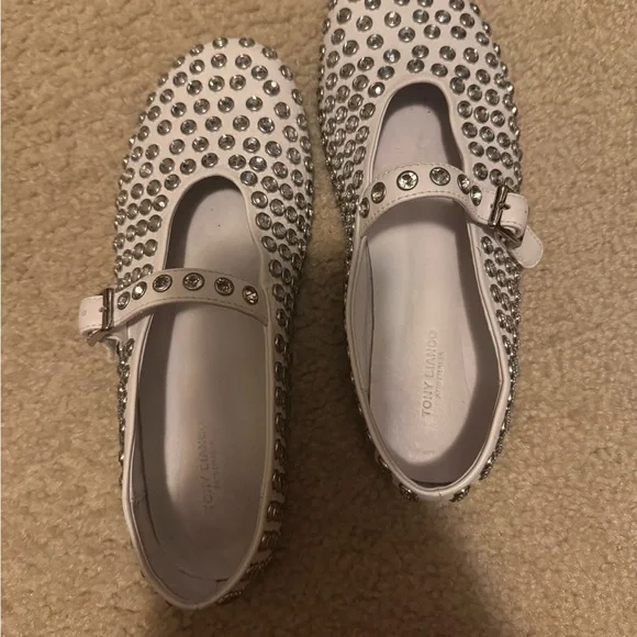 Tony Bianco White Studded Dress Shoes - Picture 3 of 4